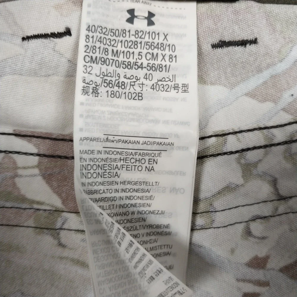 Under Armour Pants Mens 40x32 Barren Camo Hardwoods Hunting Outdoors Backwoods